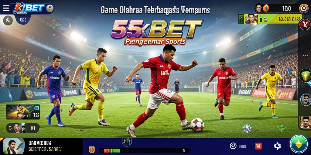 Tampilan gameplay mendebarkan dari 55KBET dalam aksi olahraga.