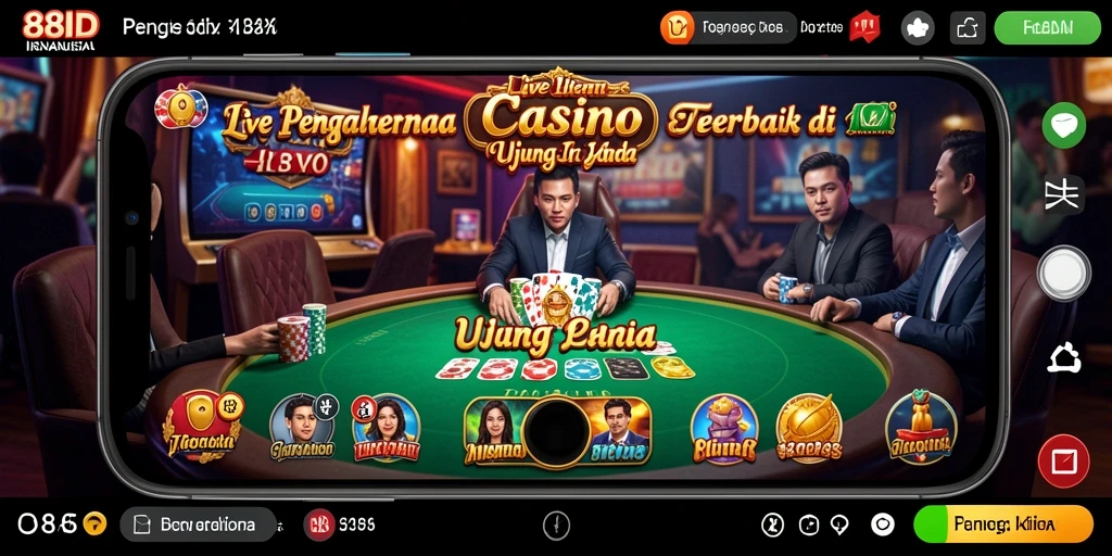 Tampilan gameplay Live Casino yang mendebarkan di 88ID