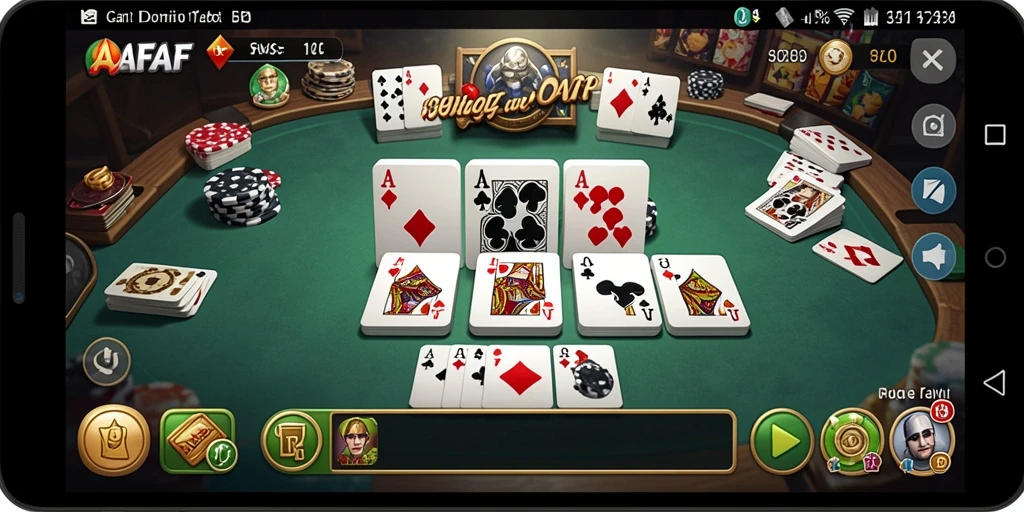 Screenshot AFAF menampilkan gameplay Domino yang seru dan interaktif.