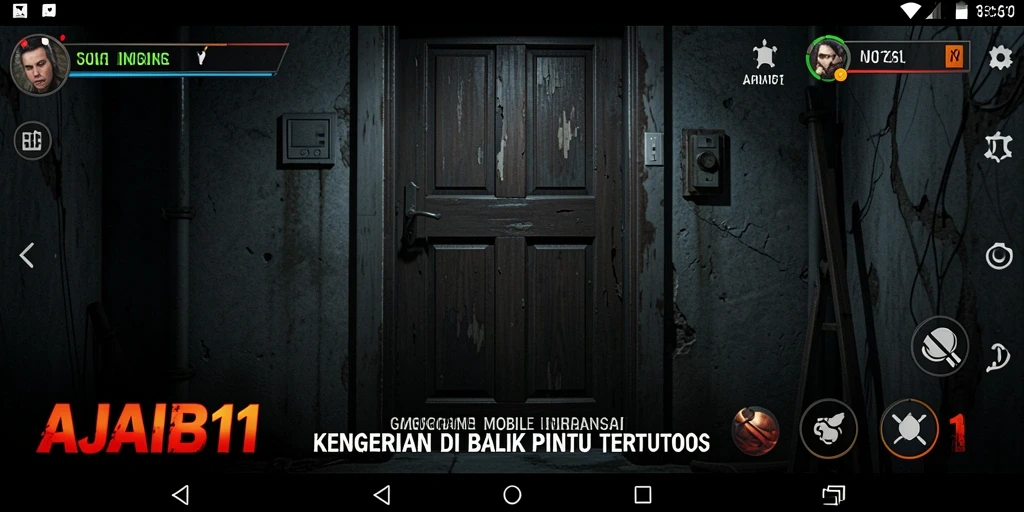 Screenshot AJAIB11 menunjukkan momen mencekam dalam gameplay Horror.