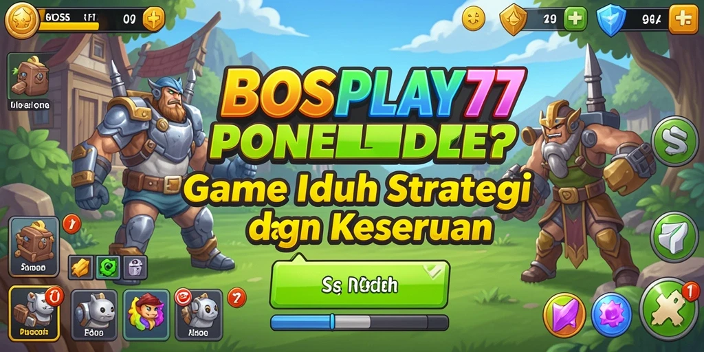 Tampilan gameplay BOSPLAY77 yang menarik dan penuh warna.