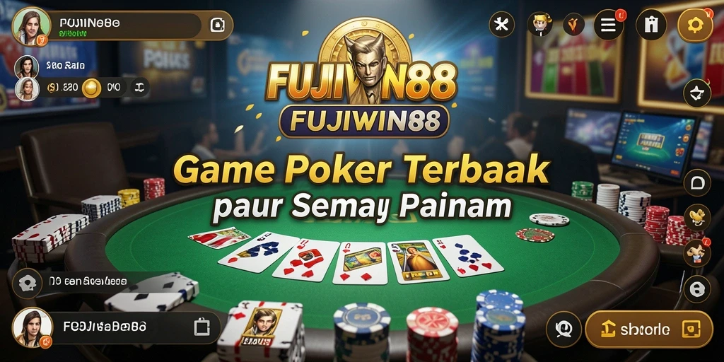 Gameplay FUJIWIN88 yang menarik dan seru saat bermain Poker.