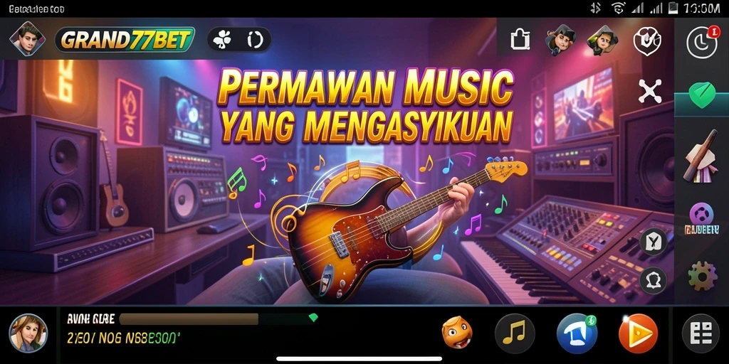 Tampilan gameplay yang menarik dari GRAND77BET saat bermain musik.