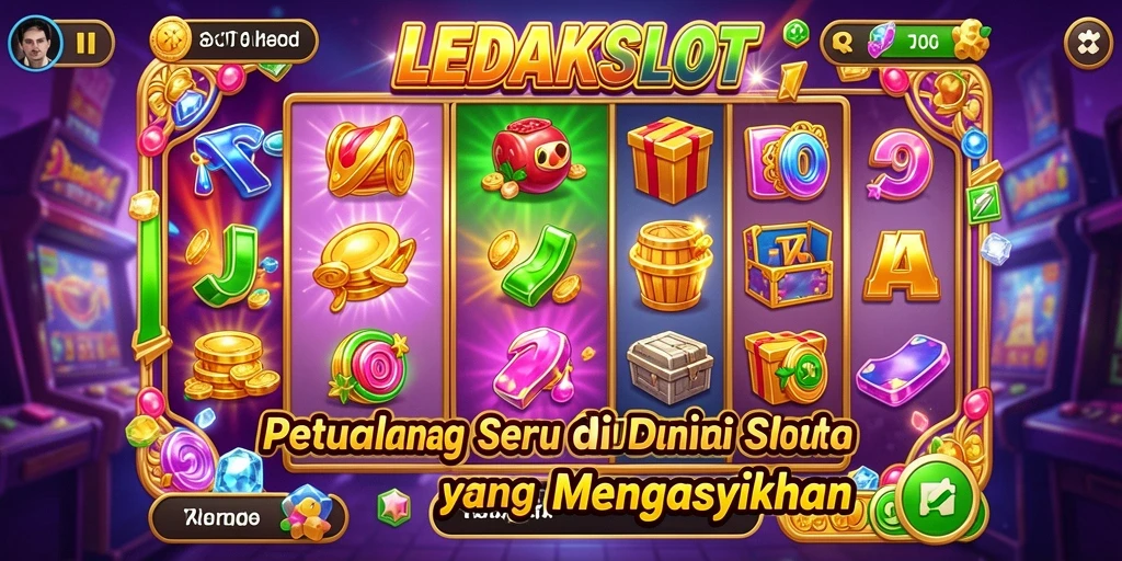 Tampilan gameplay menyenangkan di LEDAKSLOT yang penuh petualangan.