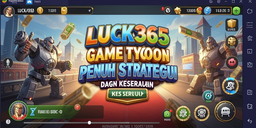 Tampilan gameplay LUCK365 yang menampilkan pengelolaan bisnis efisien.