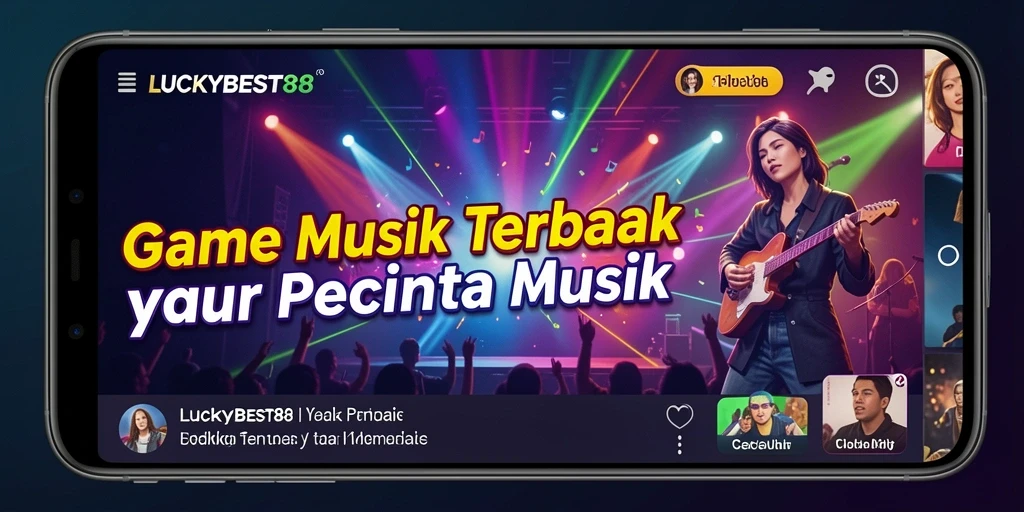 Tampilan gameplay LUCKYBEST88 yang menarik dengan berbagai tantangan musik.