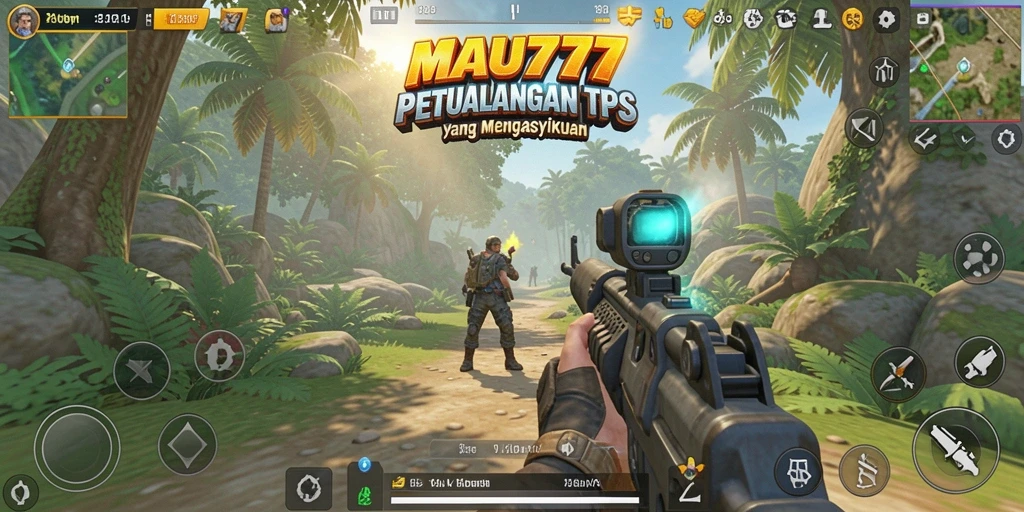 Tangkapan layar menunjukkan gameplay TPS yang menegangkan di MAU777.