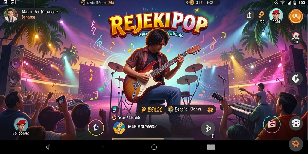 Screenshot gameplay menunjukkan keseruan dan interaksi pemain dalam REJEKIPOP.