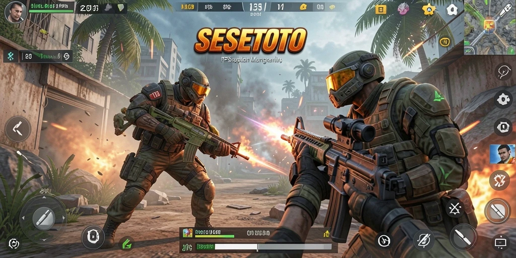 Tampilan gameplay seru di SESETOTO dengan momen aksi mendebarkan.