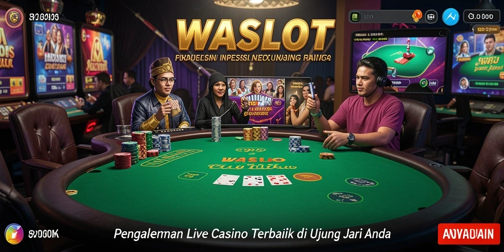Tangkapan layar gameplay Live Casino di aplikasi WASLOT.